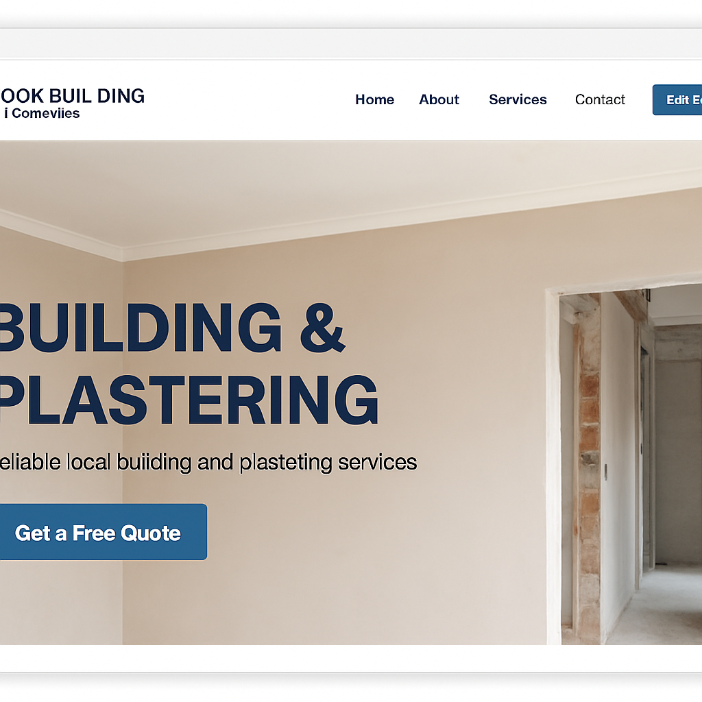 Cook Building & Plastering website screenshot