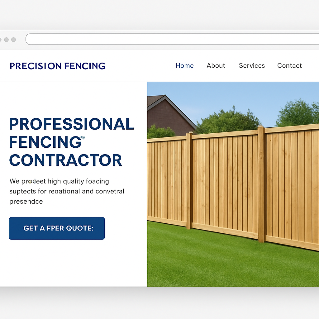 Precision Fencing website screenshot